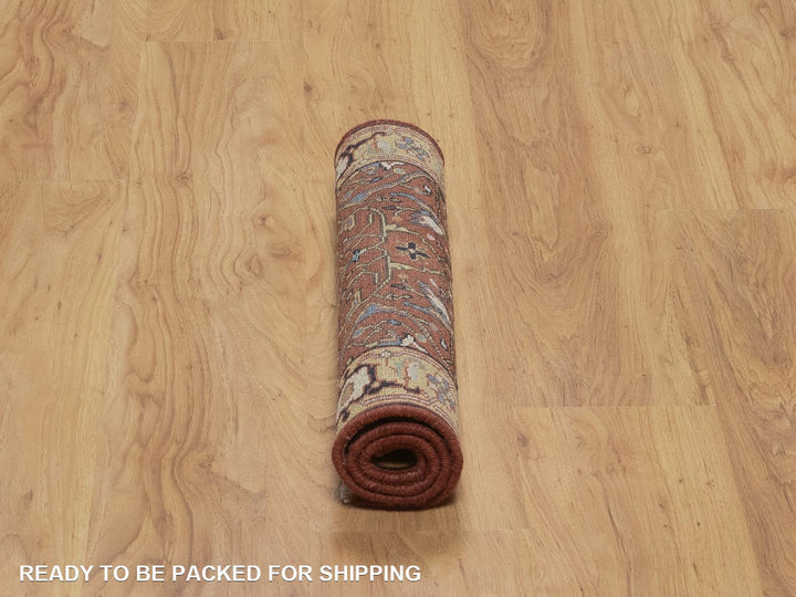2'0" x 3'0" New Hand Knotted Red Wool Rectangle Oriental Rug - MOA10292824