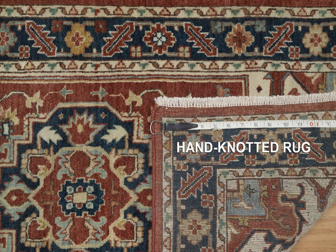 2'4" x 10'2" New Hand Knotted Red Wool Runner Oriental Rug - MOA10292825