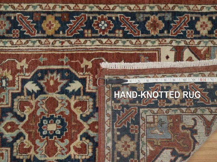 2'4" x 10'2" New Hand Knotted Red Wool Runner Oriental Rug - MOA10292825