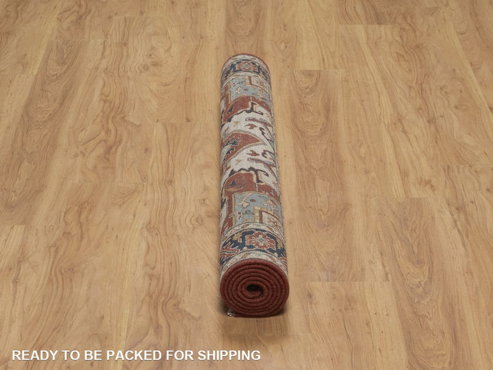 3'11" x 6'2" New Hand Knotted Red Wool Rectangle Oriental Rug - MOA10292826
