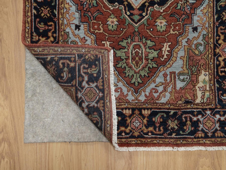 2'7" x 13'9" New Hand Knotted Red Wool Runner Oriental Rug - MOA10292827
