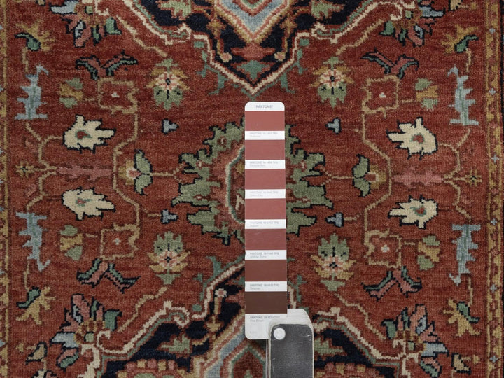 2'7" x 13'9" New Hand Knotted Red Wool Runner Oriental Rug - MOA10292827