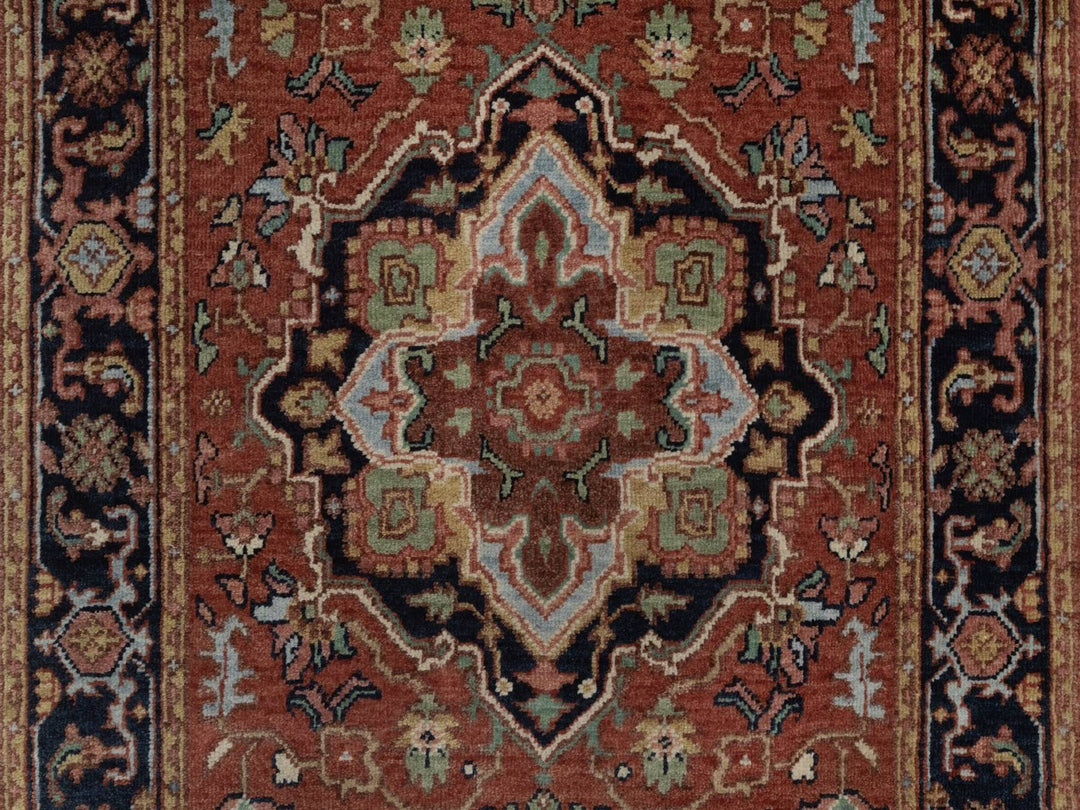 2'7" x 13'9" New Hand Knotted Red Wool Runner Oriental Rug - MOA10292827