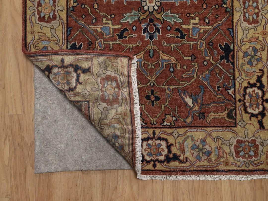 2'7" x 23'9" New Hand Knotted Red Wool Runner Oriental Rug - MOA10292828