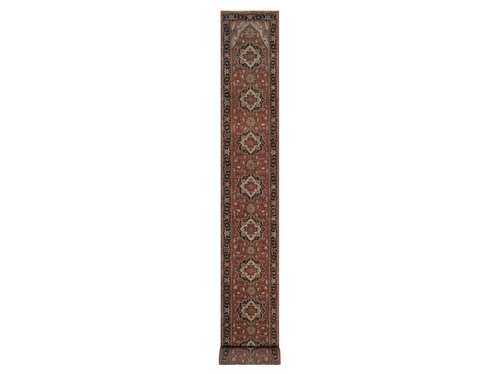 2'7" x 27'8" New Hand Knotted Red Wool Runner Oriental Rug - MOA10292829