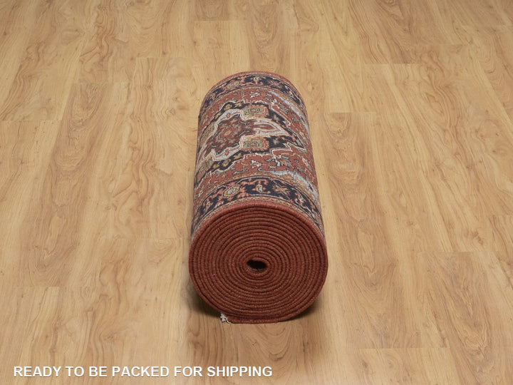 2'7" x 27'8" New Hand Knotted Red Wool Runner Oriental Rug - MOA10292829