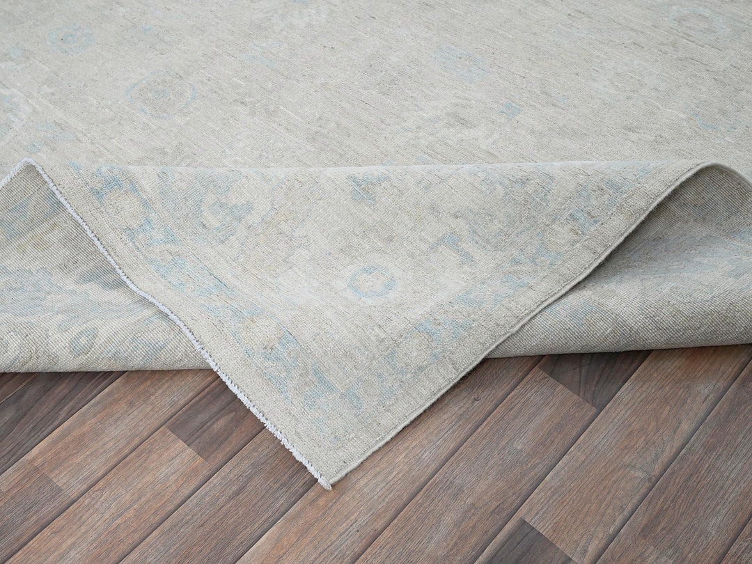7'9" x 9'10" New Hand Knotted Ivory Wool Rectangle Oriental Rug - MOA102929