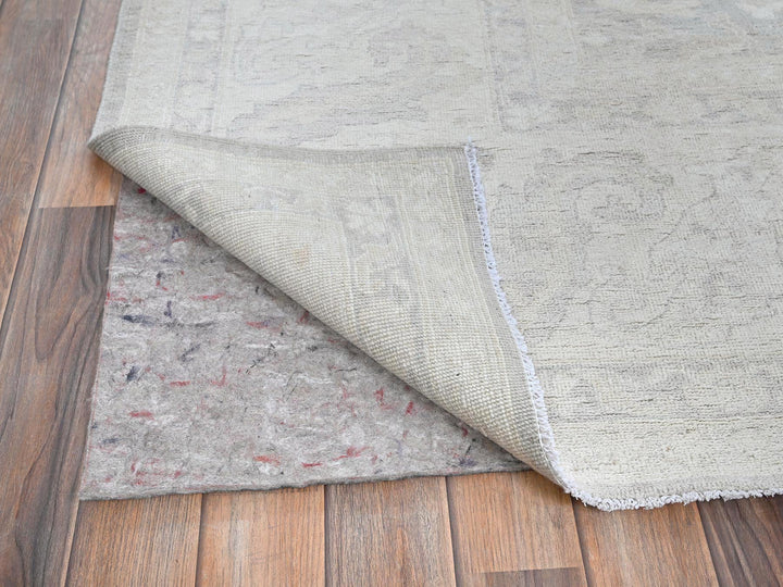 8'10" x 11'11" New Hand Knotted Grey Wool Rectangle Oriental Rug - MOA102930