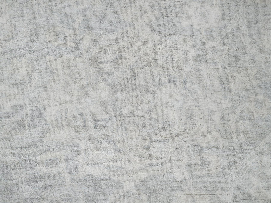 8'10" x 11'11" New Hand Knotted Grey Wool Rectangle Oriental Rug - MOA102930