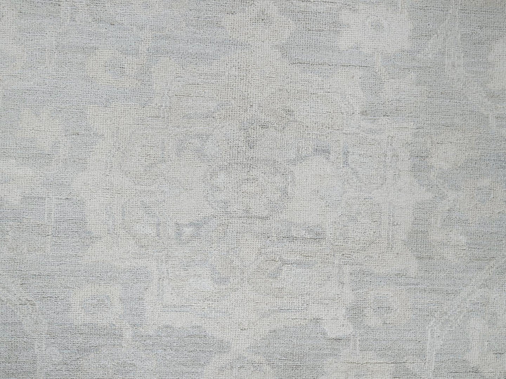 8'10" x 11'11" New Hand Knotted Grey Wool Rectangle Oriental Rug - MOA102930