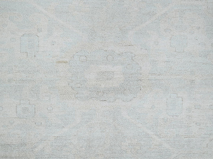 11'10" x 14'7" New Hand Knotted Ivory Wool Rectangle Oriental Rug - MOA102931