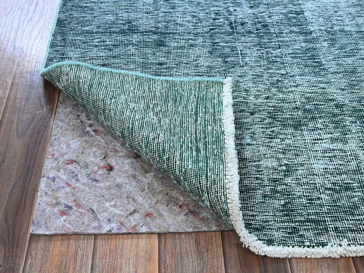 2'7" x 7'9" Vintage Hand Knotted Overdyed Wool Runner Oriental Rug - MOA102934