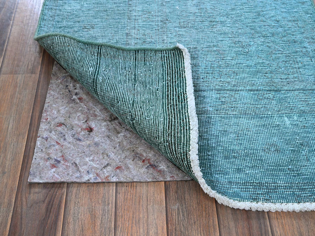2'5" x 11'1" Vintage Hand Knotted Overdyed Wool Runner Oriental Rug - MOA102935