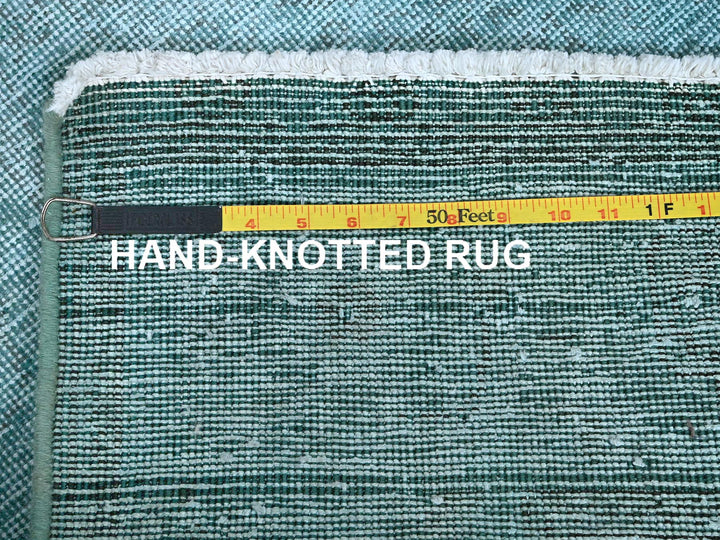2'5" x 11'1" Vintage Hand Knotted Overdyed Wool Runner Oriental Rug - MOA102935