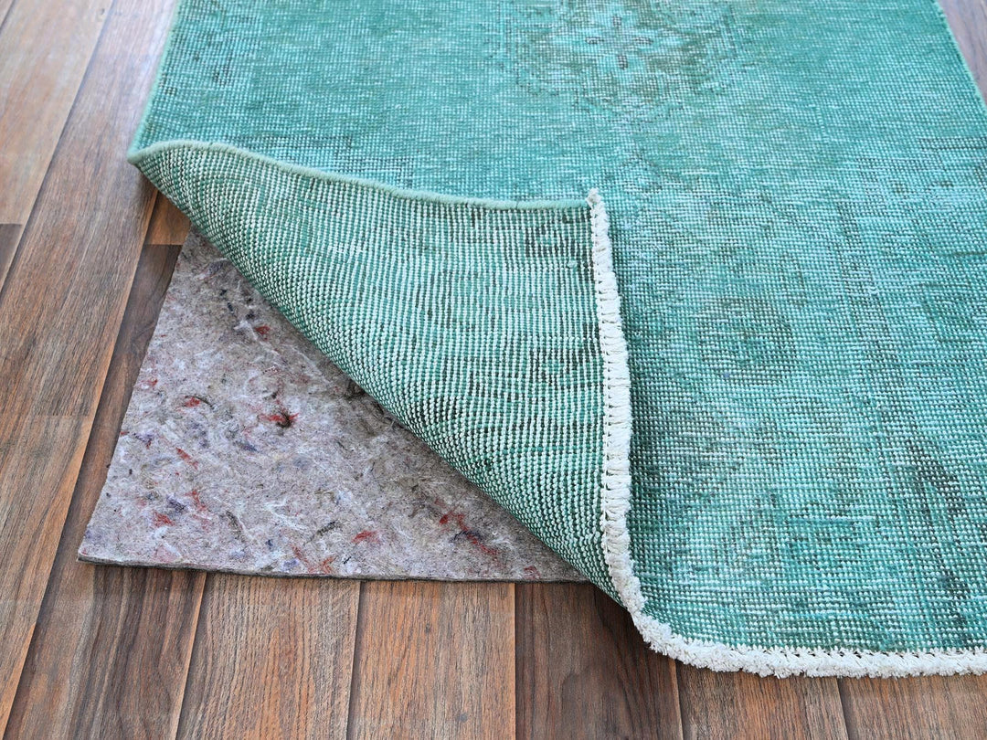 2'5" x 9'11" Vintage Hand Knotted Overdyed Wool Runner Oriental Rug - MOA102936