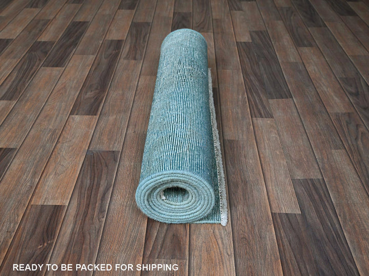 2'5" x 9'10" Vintage Hand Knotted Overdyed Wool Runner Oriental Rug - MOA102937