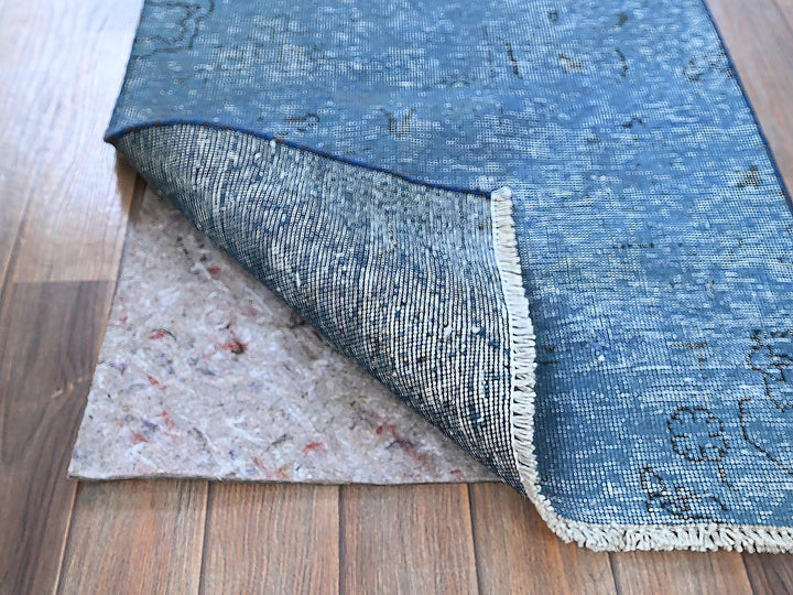 2'2" x 8'11" Vintage Hand Knotted Overdyed Wool Runner Oriental Rug - MOA102940