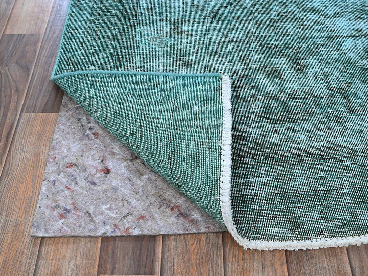 2'4" x 10'2" Vintage Hand Knotted Overdyed Wool Runner Oriental Rug - MOA102942