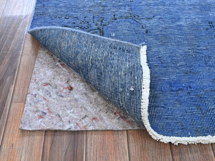 2'2" x 6'2" Vintage Hand Knotted Overdyed Wool Runner Oriental Rug - MOA102943