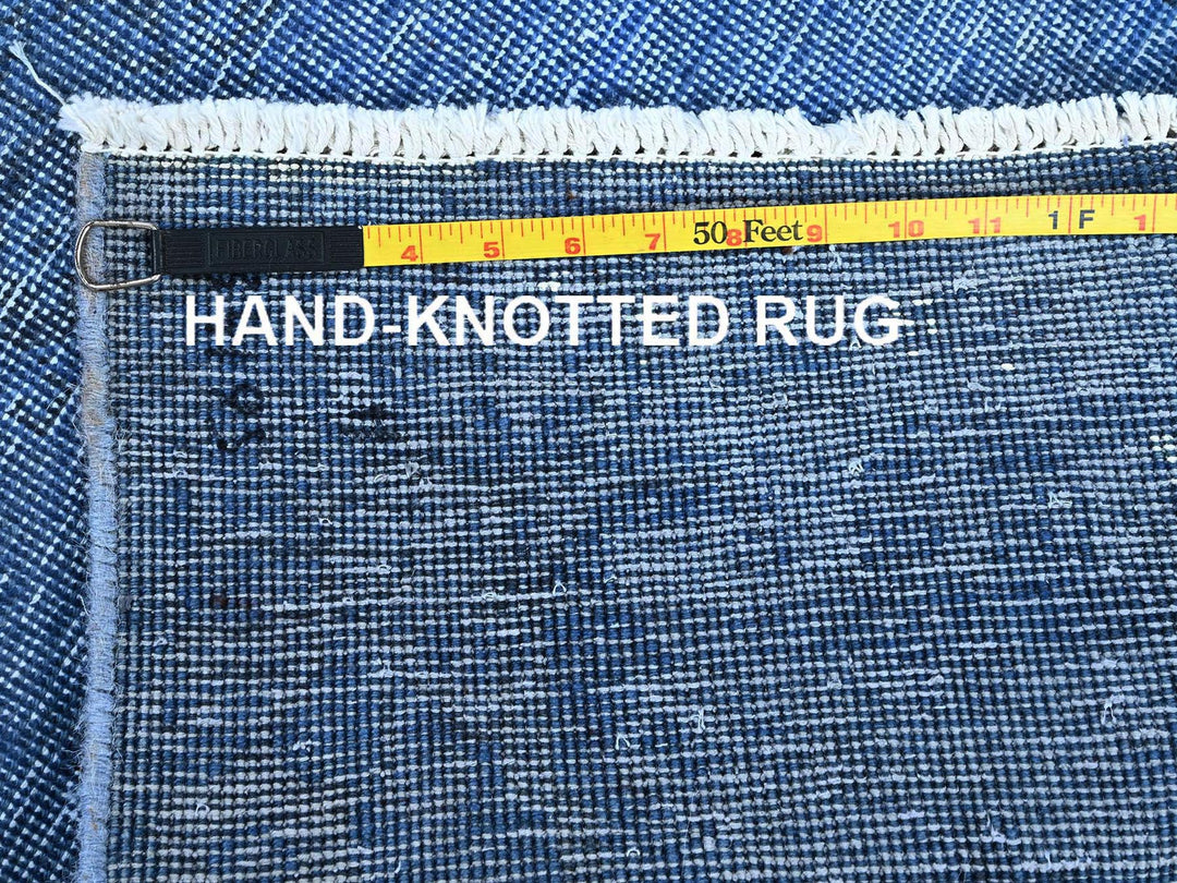 2'2" x 6'2" Vintage Hand Knotted Overdyed Wool Runner Oriental Rug - MOA102943