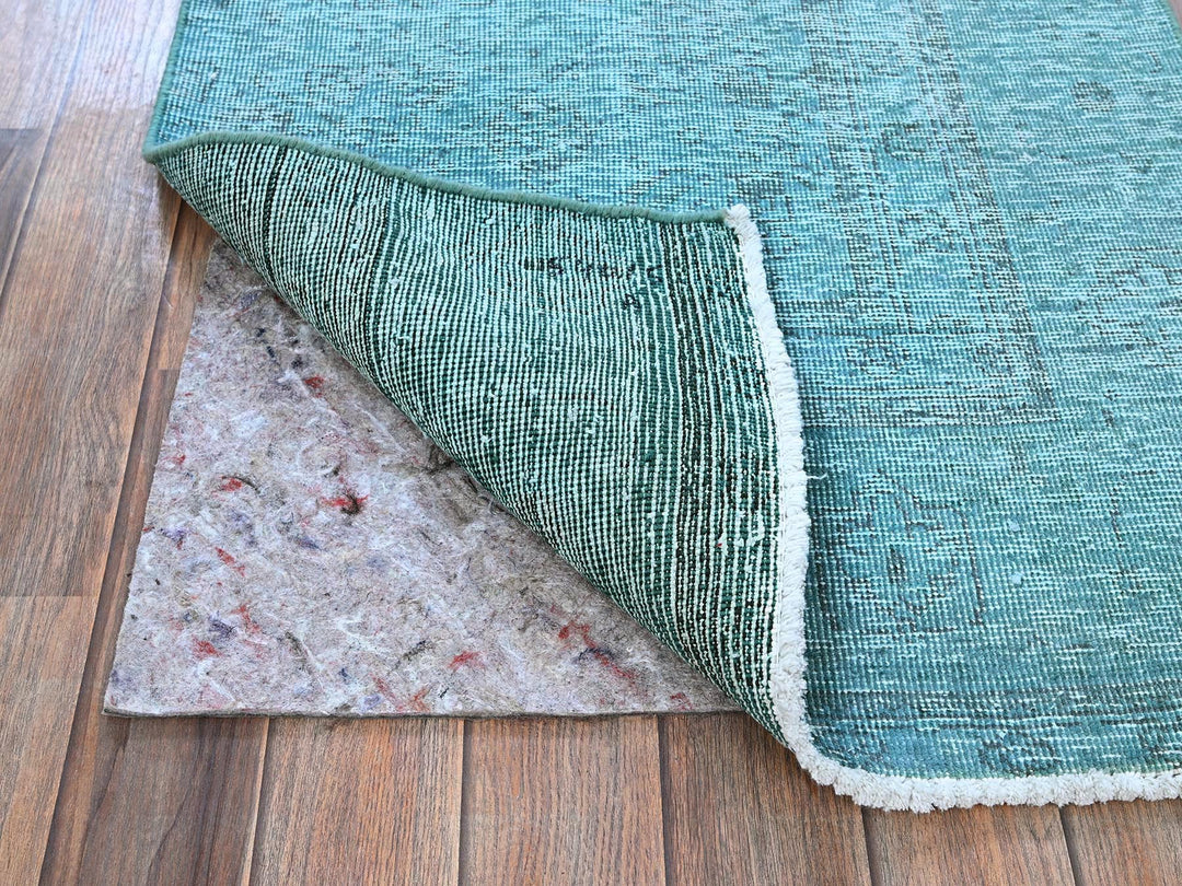 2'4" x 11'2" Vintage Hand Knotted Overdyed Wool Runner Oriental Rug - MOA102944