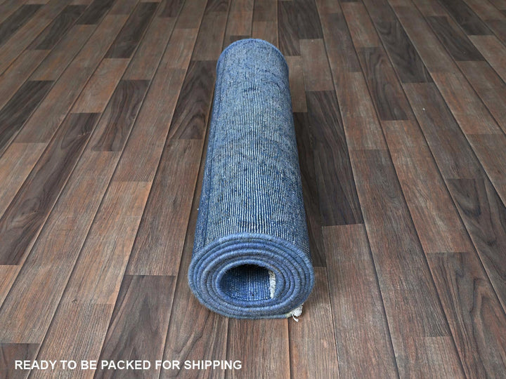 2'6" x 9'10" Vintage Hand Knotted Overdyed Wool Runner Oriental Rug - MOA102945