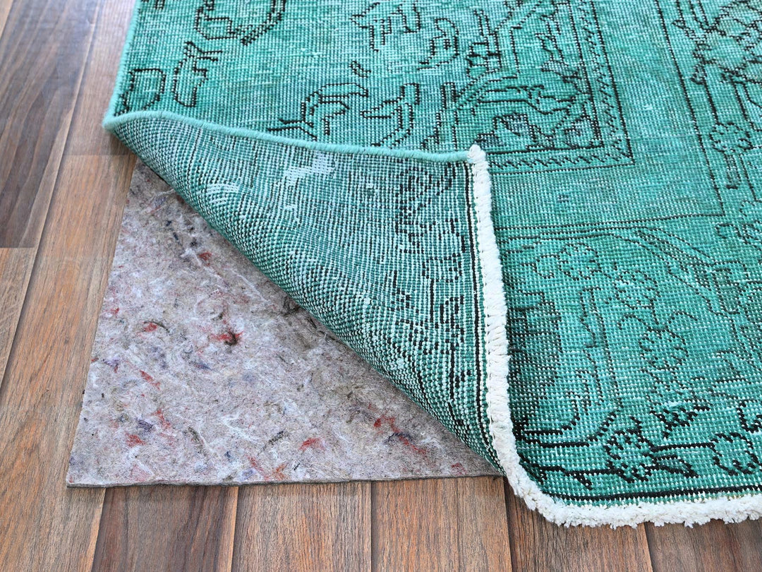 2'3" x 7'5" Vintage Hand Knotted Overdyed Wool Runner Oriental Rug - MOA102946