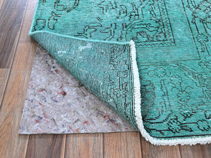 2'3" x 7'5" Vintage Hand Knotted Overdyed Wool Runner Oriental Rug - MOA102946