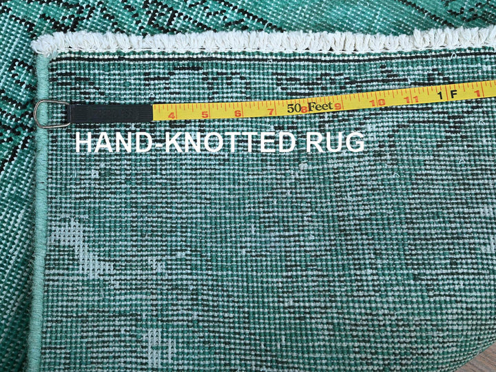 2'3" x 7'5" Vintage Hand Knotted Overdyed Wool Runner Oriental Rug - MOA102946