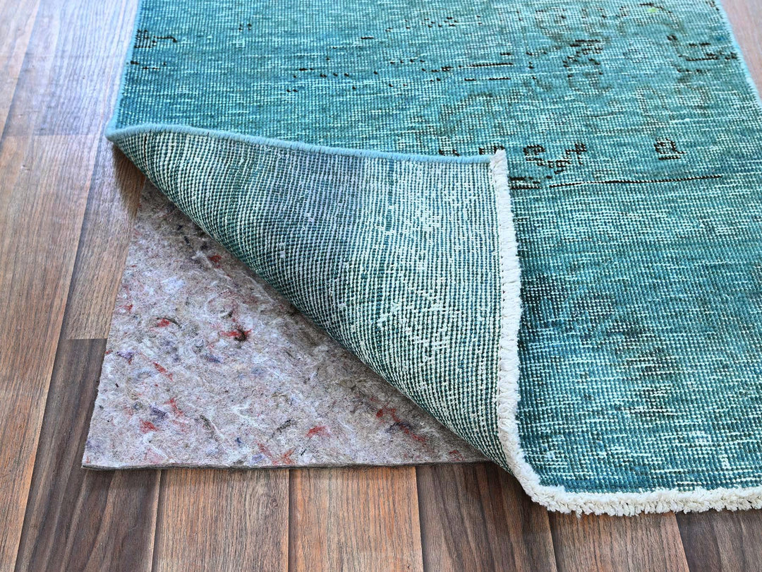 2'3" x 6'1" Vintage Hand Knotted Overdyed Wool Runner Oriental Rug - MOA102948