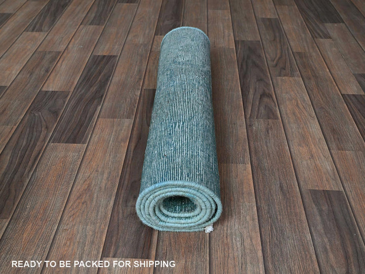 2'3" x 6'1" Vintage Hand Knotted Overdyed Wool Runner Oriental Rug - MOA102948