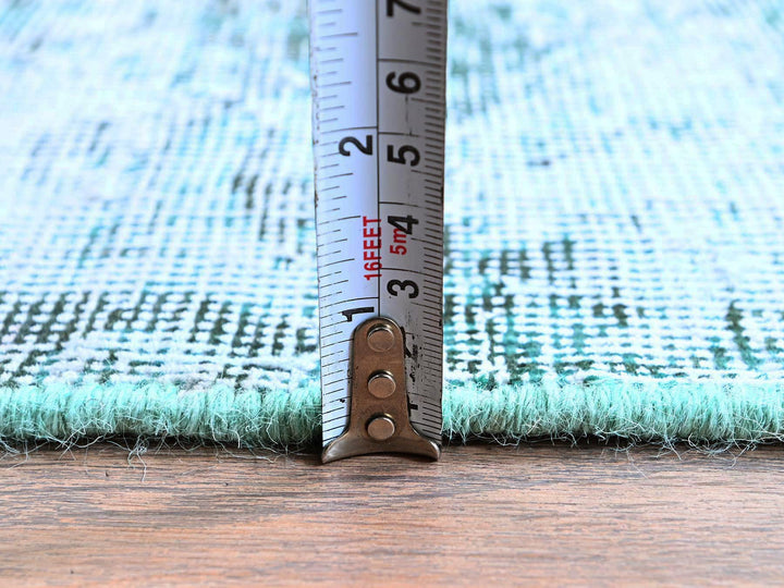 1'11" x 5'8" Vintage Hand Knotted Overdyed Wool Runner Oriental Rug - MOA102949