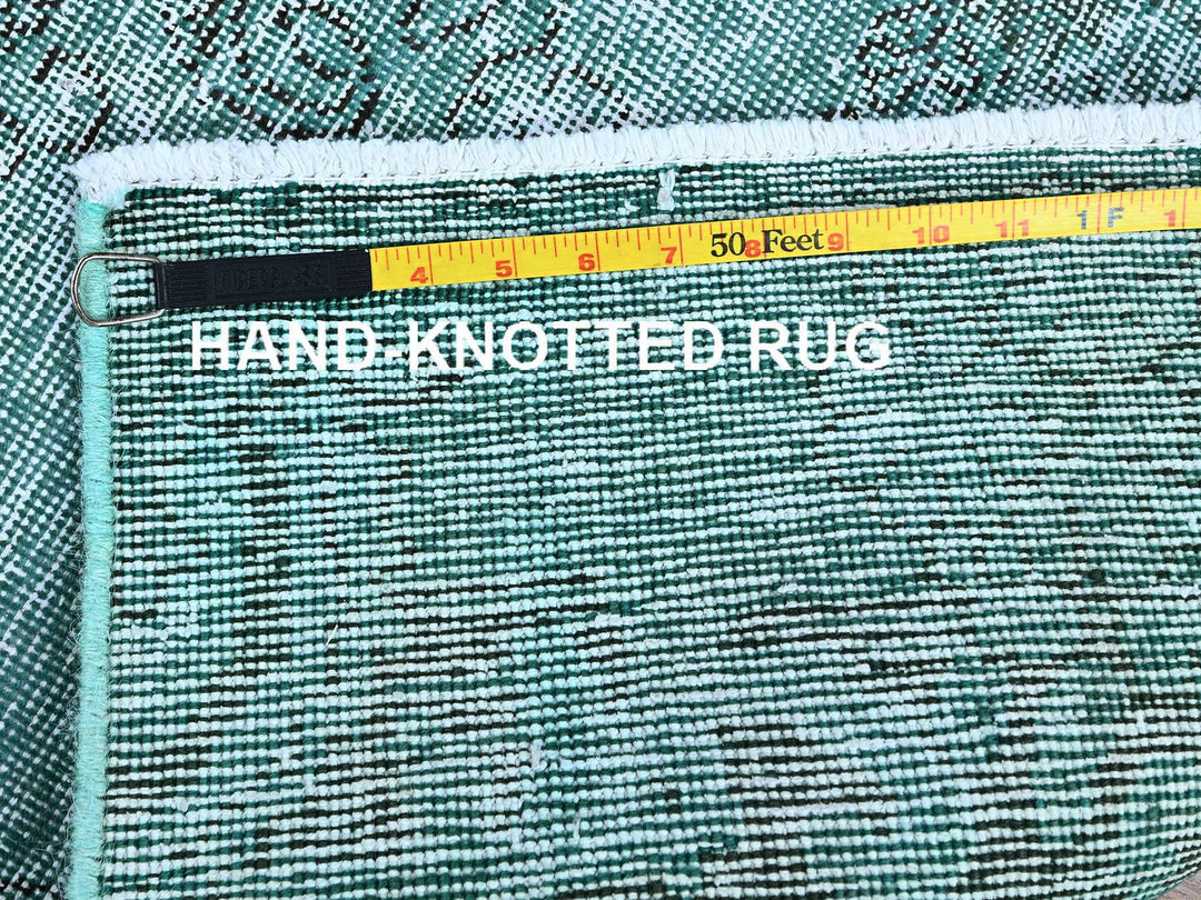 1'11" x 5'8" Vintage Hand Knotted Overdyed Wool Runner Oriental Rug - MOA102949