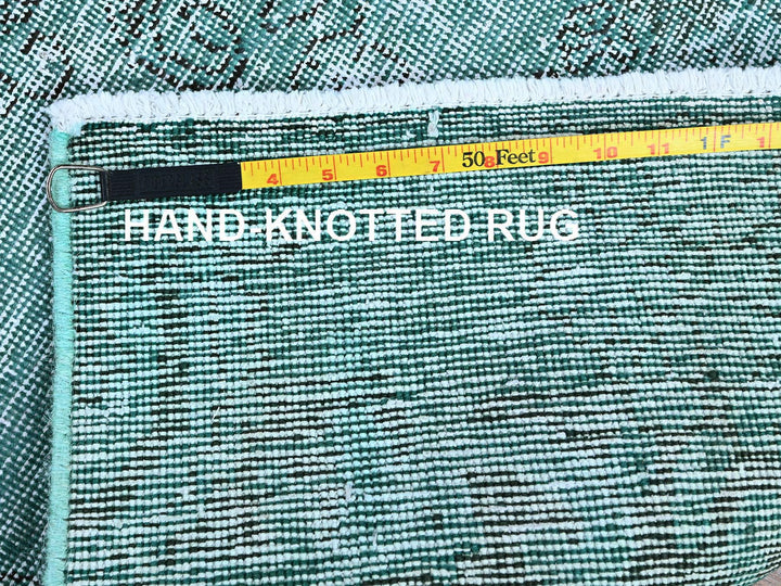 1'11" x 5'8" Vintage Hand Knotted Overdyed Wool Runner Oriental Rug - MOA102949
