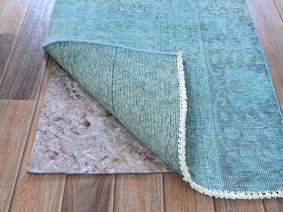 1'11" x 3'2" Vintage Hand Knotted Overdyed Wool Rectangle Oriental Rug - MOA102951