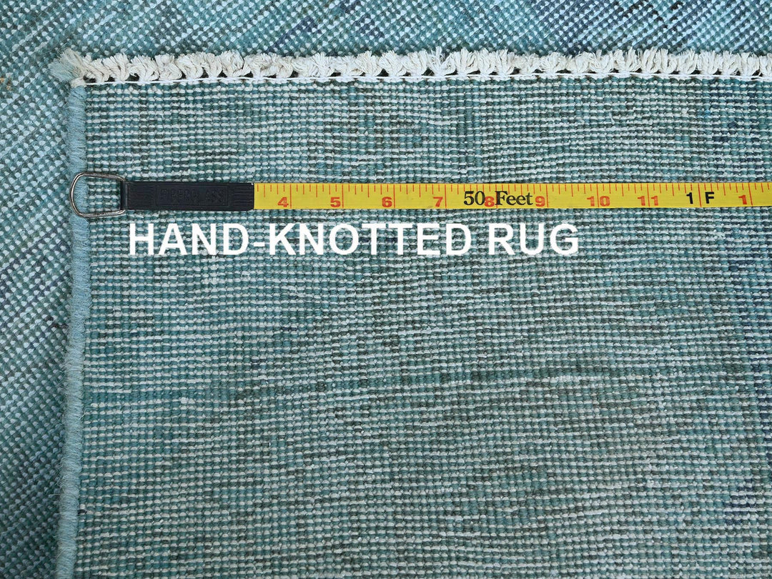 1'11" x 3'2" Vintage Hand Knotted Overdyed Wool Rectangle Oriental Rug - MOA102951