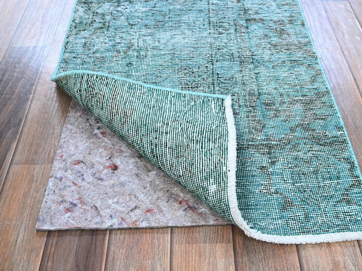 1'11" x 5'9" Vintage Hand Knotted Overdyed Wool Runner Oriental Rug - MOA102952
