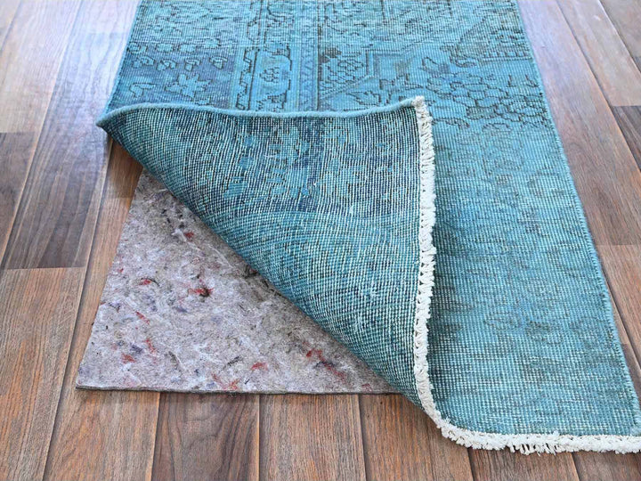 2'0" x 6'0" Vintage Hand Knotted Overdyed Wool Runner Oriental Rug - MOA102954