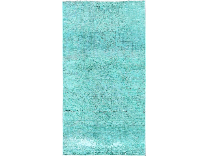2'3" x 4'6" Vintage Hand Knotted Overdyed Wool Rectangle Oriental Rug - MOA102955
