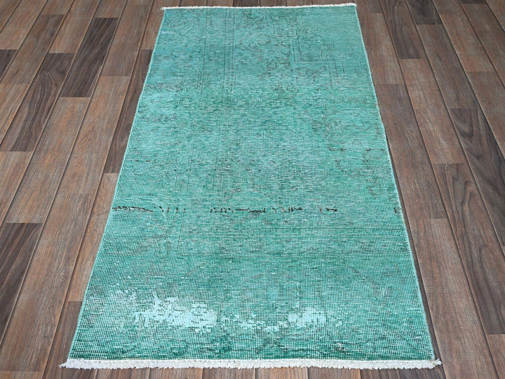 2'3" x 4'6" Vintage Hand Knotted Overdyed Wool Rectangle Oriental Rug - MOA102955