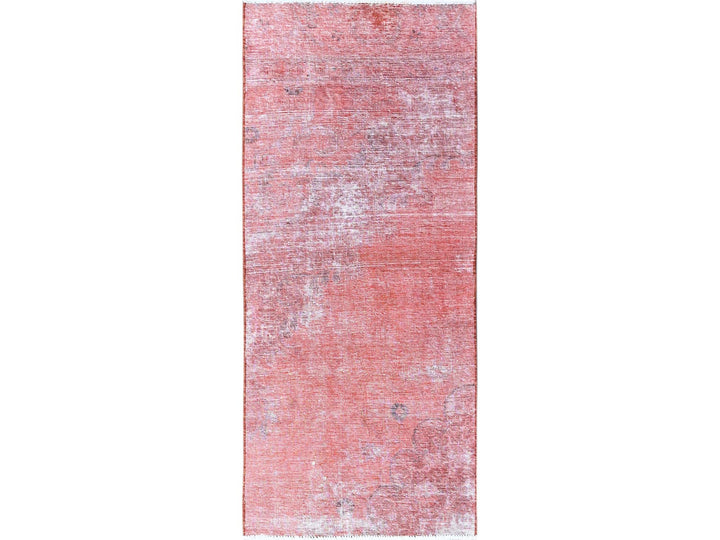 2'4" x 5'6" Vintage Hand Knotted Overdyed Wool Runner Oriental Rug - MOA102956