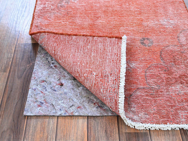 2'4" x 5'6" Vintage Hand Knotted Overdyed Wool Runner Oriental Rug - MOA102956