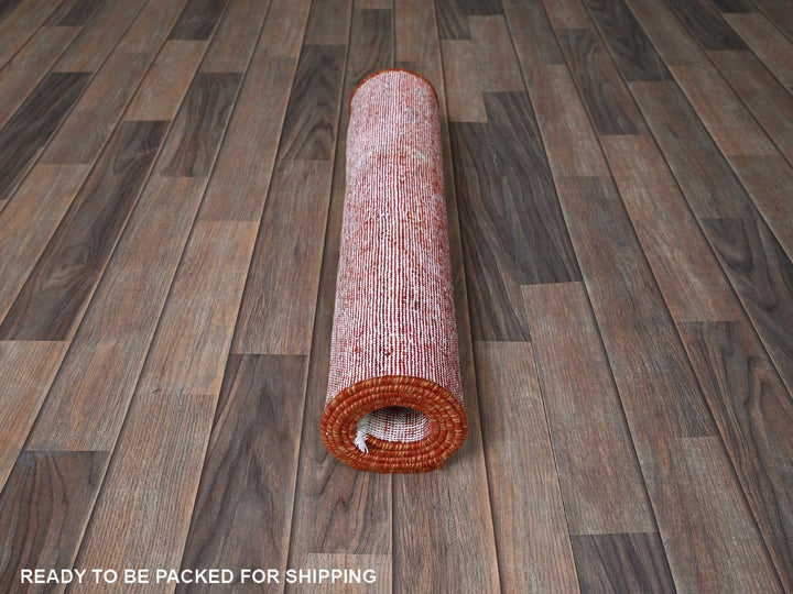 2'4" x 5'6" Vintage Hand Knotted Overdyed Wool Runner Oriental Rug - MOA102956