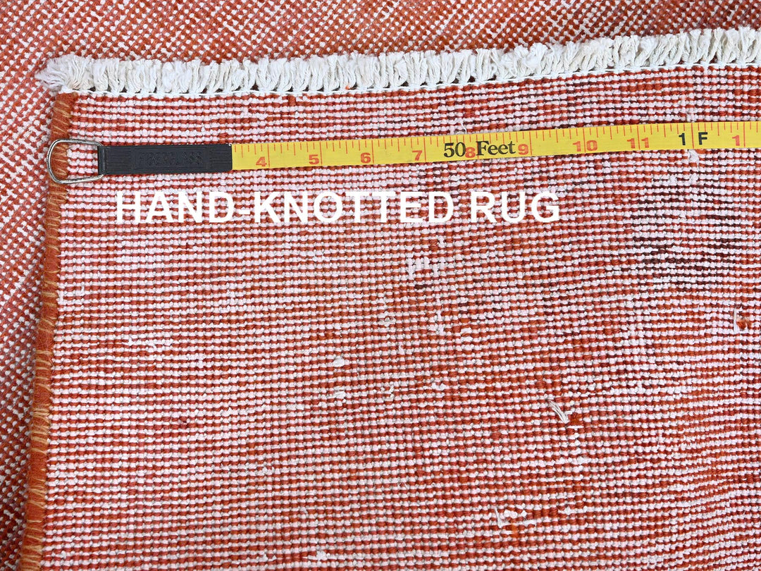 2'4" x 5'6" Vintage Hand Knotted Overdyed Wool Runner Oriental Rug - MOA102956