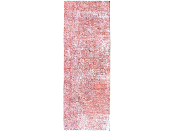 1'11" x 5'6" Vintage Hand Knotted Overdyed Wool Runner Oriental Rug - MOA102958