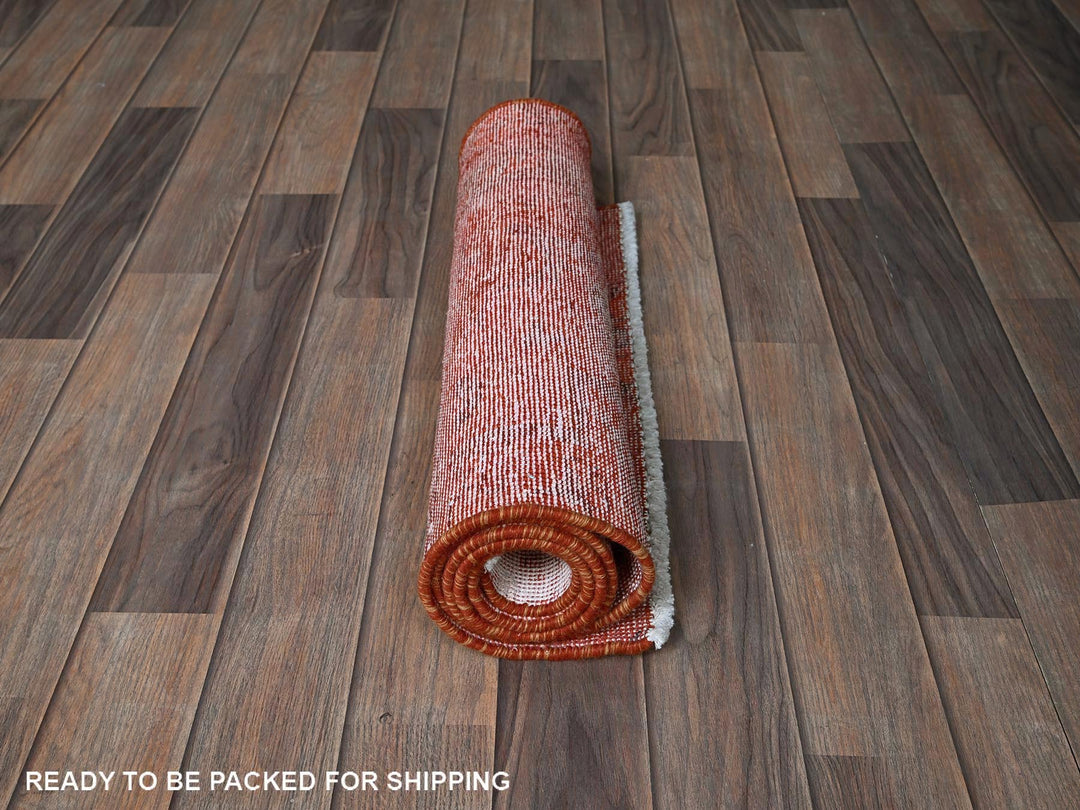 1'11" x 5'6" Vintage Hand Knotted Overdyed Wool Runner Oriental Rug - MOA102958