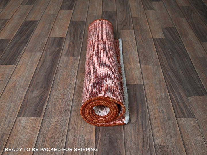 1'11" x 5'6" Vintage Hand Knotted Overdyed Wool Runner Oriental Rug - MOA102958