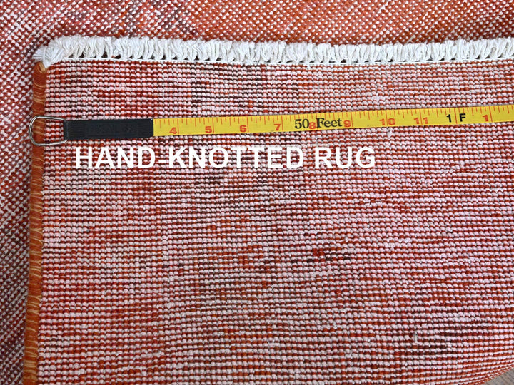 1'11" x 5'6" Vintage Hand Knotted Overdyed Wool Runner Oriental Rug - MOA102958