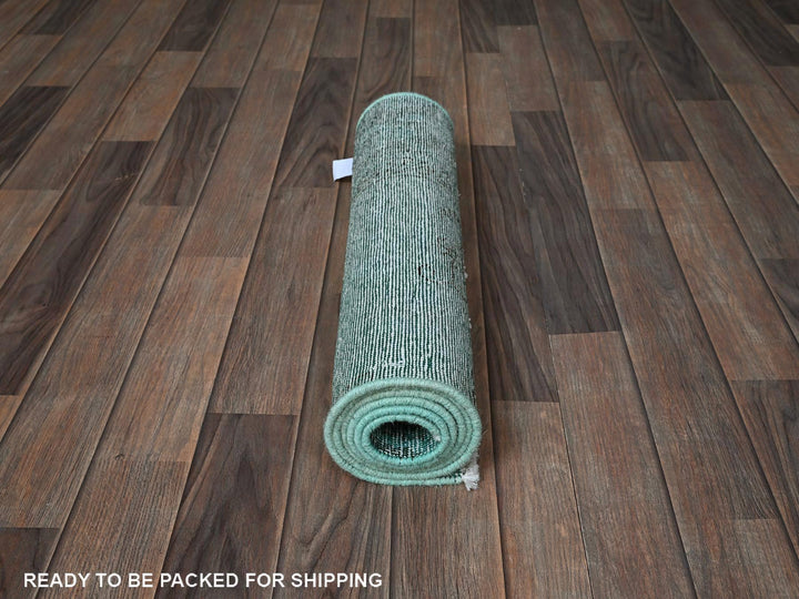 2'0" x 5'8" Vintage Hand Knotted Overdyed Wool Runner Oriental Rug - MOA102962
