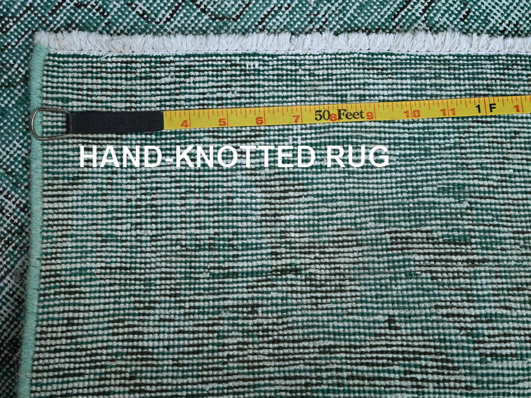 2'0" x 5'8" Vintage Hand Knotted Overdyed Wool Runner Oriental Rug - MOA102962